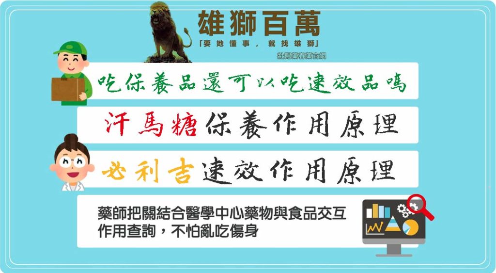請問我在用汗馬糖保養的情況下，還可以臨場吃必利吉嗎